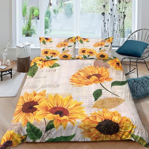 Housse de couette soleil lune 220x240 cm parure lit microfibre king - 4