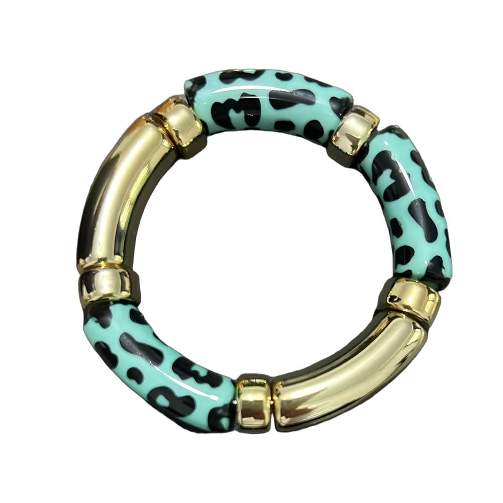 Leopard Bracelet Adjustable Stretch Leopard Bracelets Vintage Cheetah Charm Bracelet for Women Summer Holiday Jewelry Gift 04leopard print