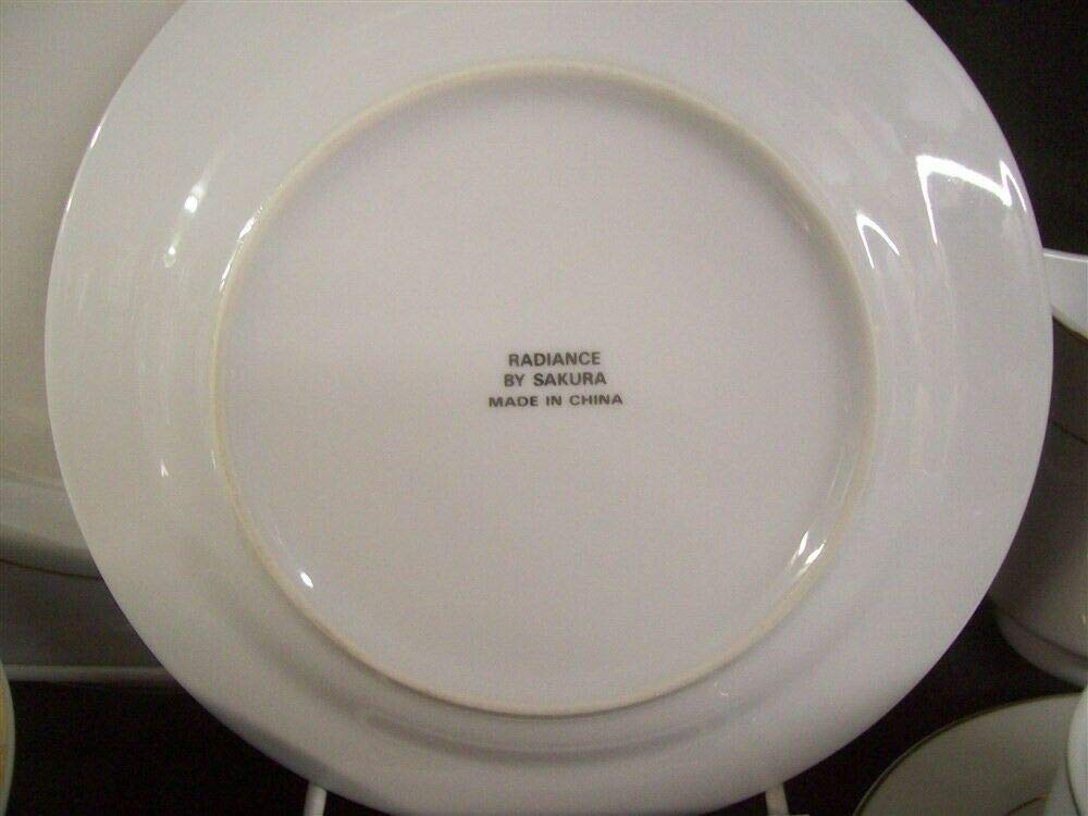 Amazon.com: 39 Piece Sakura FINE China Radiance Pattern White with