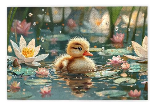 Puzzle 3000 Piezas para Adultos, Puzzle 3000 Piezas de Madera, DIY Rompecabezas de Madera para Adultos, Rompecabezas Desafiante para Toda la Familia, Regalos para Mujeres y Hombres, Tema: Pato, Q-74