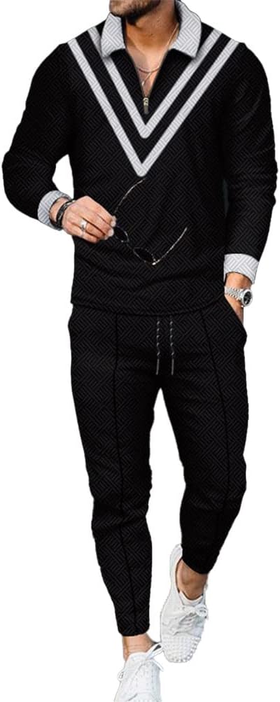 Ensemble 2 Pièces Délavé Noir Veste + Jogging Coupe Droite