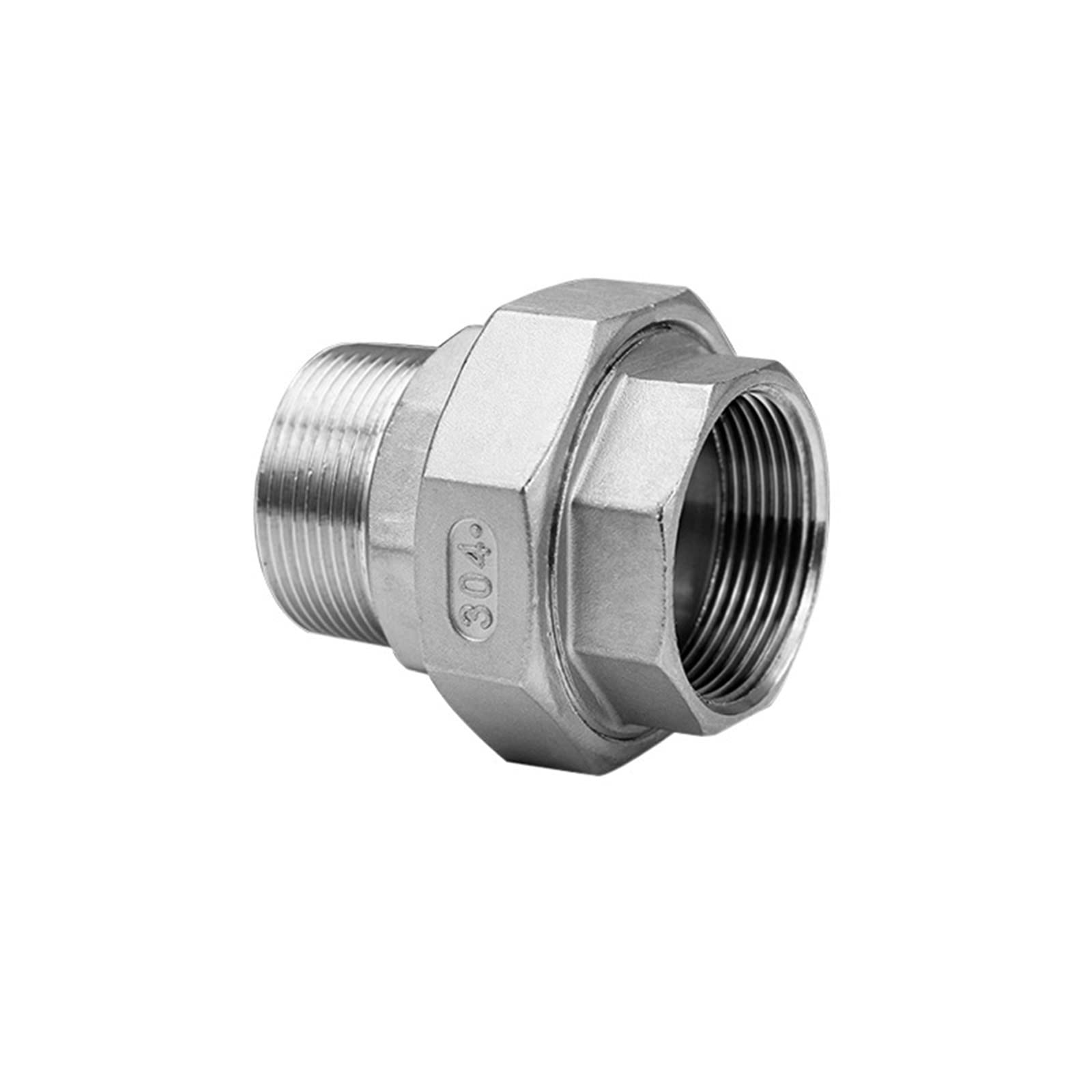 Unión de acero inoxidable 304 para solucionar fugas en roscas BSP de motor