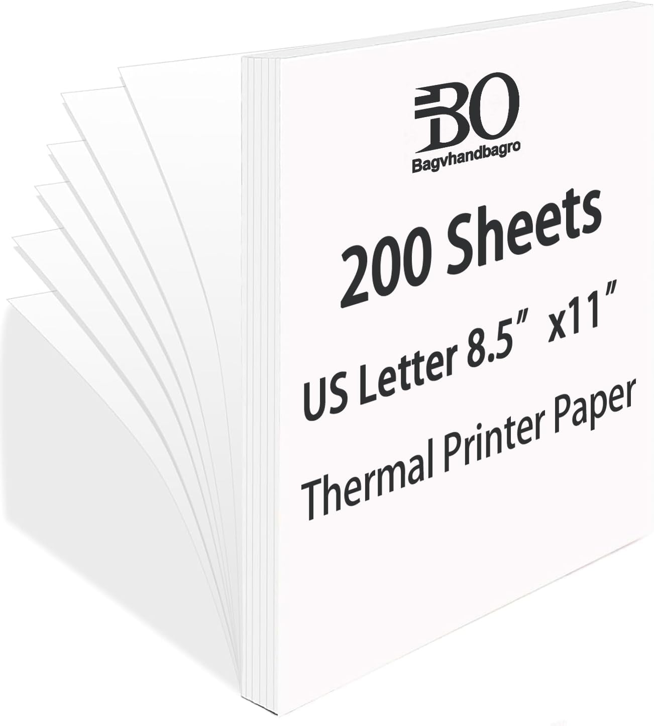 200 Sheets US Letter Single Thermal Paper