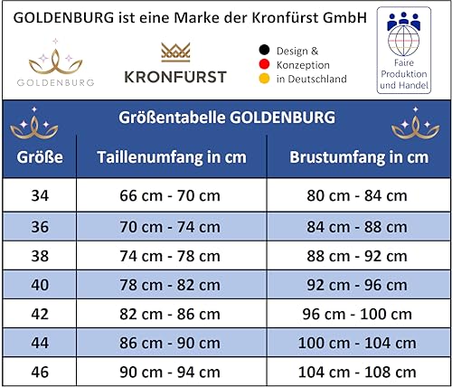 Dirndl Damen Goldenburg Midi mit Schürze 2-teilig