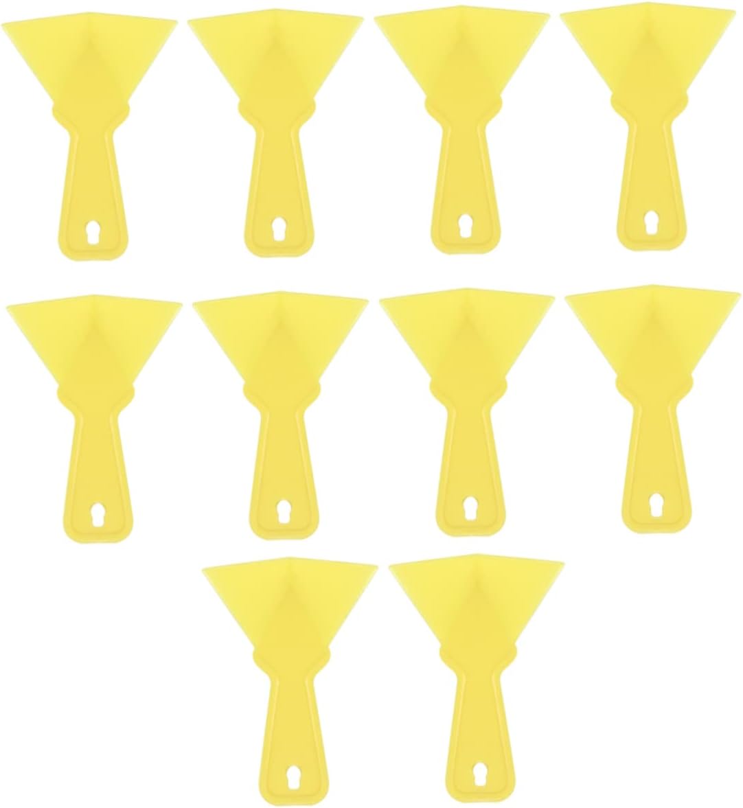 30 Pcs Spatula Plastic Scraper Blades Putty Scrapers Tool for 90 Degree inside Corner Knives Stucco Remover Applique Yellow Thick Section