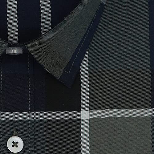 Image of GHPC 100% Cotton Checkered Half Sleeves Regular Fit Formal Shirt for Men