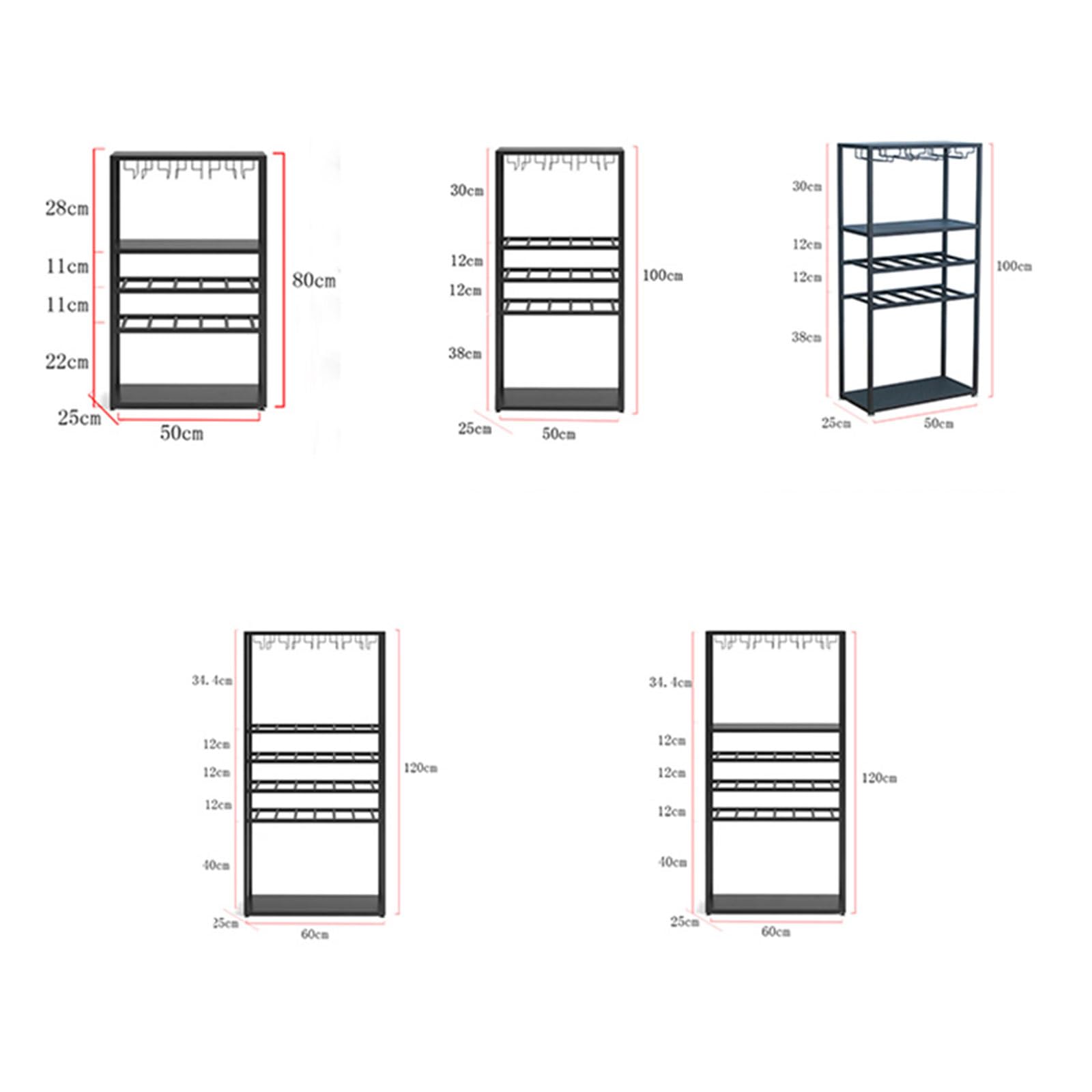 Armoire de bar avec supports de verre à 3 niveaux, grand espace de rangement pour vin et liqueur, organisateur de garde-manger de cuisine à domicile, station de boissons élégante