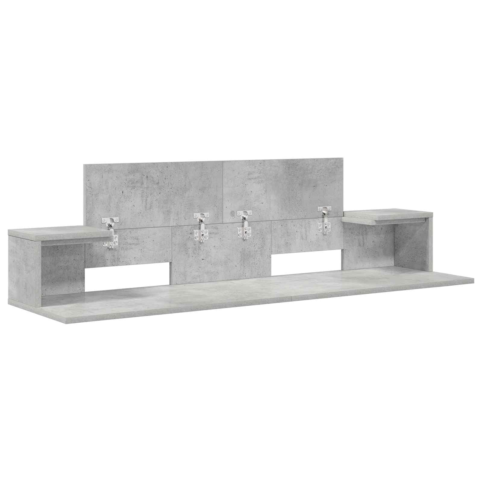 Generisch Studiotisch Betongrau 130 x 36 x 19,5 cm Holzwerkstoff,Keyboardzubehör,11.51 kg-8006703