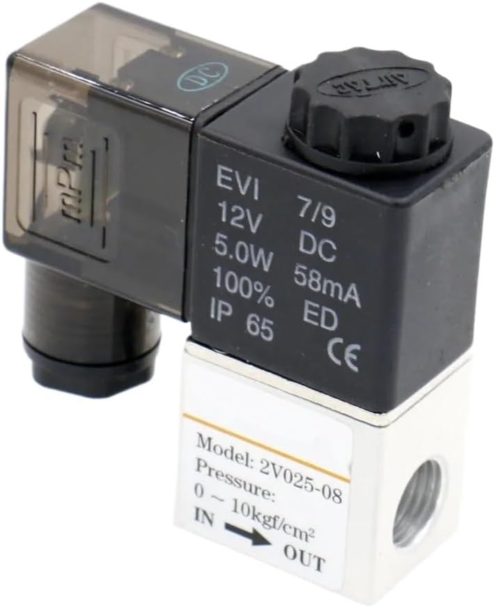 12V 24V 110V Pneumatic Electric Solenoid Valve 2 Position 2 Port Normally Closed Air Magnetic Valve 6mm 8mm Hose Barb Connection(PC 6mm Fittings,DC24V)