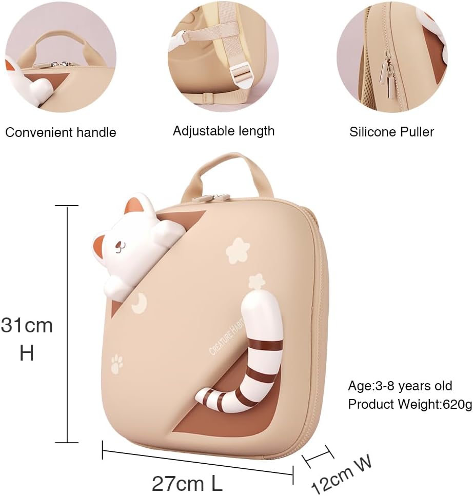 Kids Cat kitty Backpack for Preschool, Cute Cat Bag Gift for Toddler, Travel kindergarten kitty Bag for Boys Girls Ages 3-8