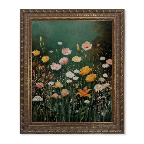 Décor mural or antique texture grès (Fleur4, 8"L x 10"L)