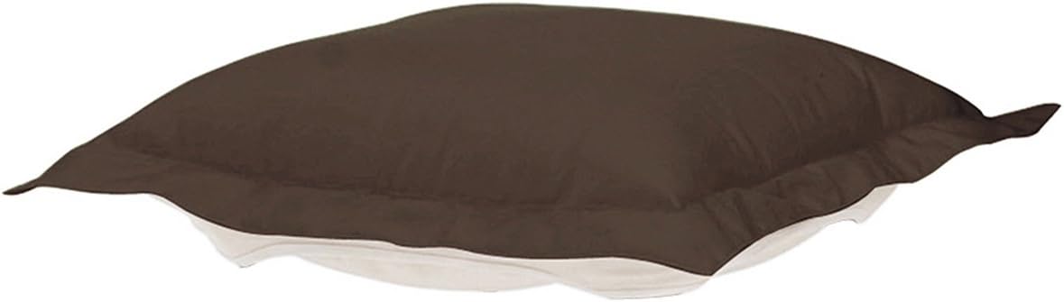 Howard Elliott Square Puff Ottoman Pillow Replacement Cover Exclusively Made for Howard Elliott Patio Puff Ottoman, 100% Sunbrella Acrylic Fabric Cover, Seascape Chocolate