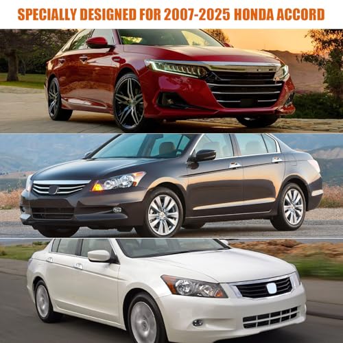 Image of Waterproof Car Cover Compatible with 2007-2025 Honda Accord, Black Car Cover with Inner Cotton & Safety Lock for Snow Rain Dust Hail Sun Protection 195 * 74 * 58in