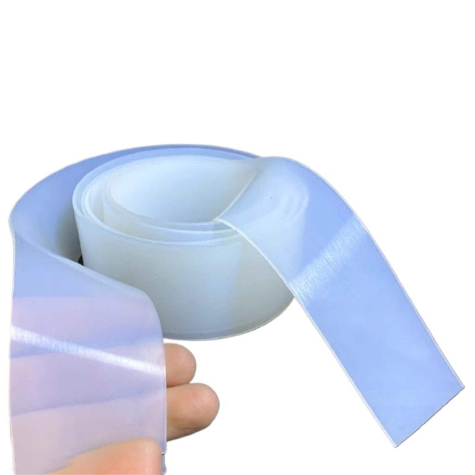 TOFIMA 5Meters/roll Silicone Sealing Strip White Solid Flat High Temperature Shock-Absorbing and Waterproof Collision-Proof(8x8mm)