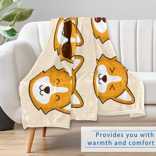 Couverture Corgi 150x100 cm douce et chaude pour lit et canapé - 7