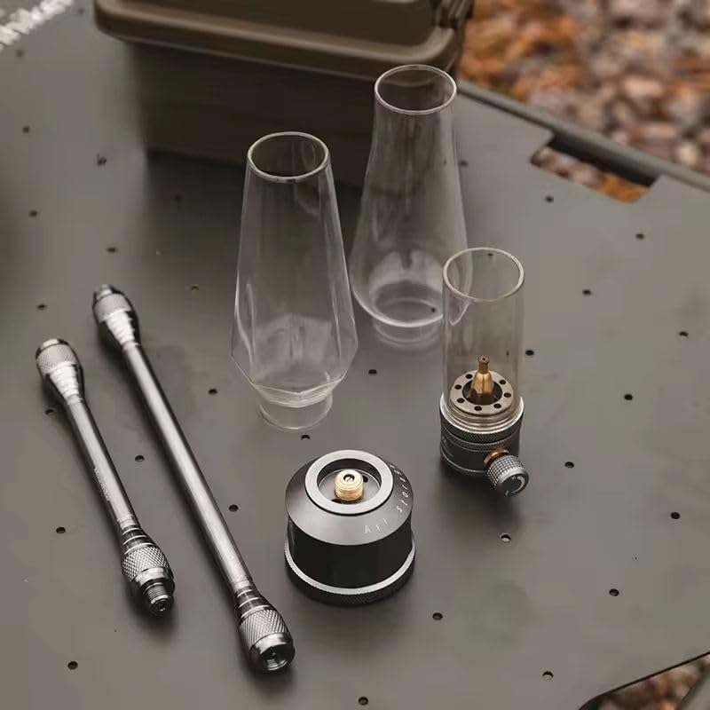 Ultra-Long Endurance Camping Gas with LED Bulb Battery-Powered Outdoor Camp Tent Atmosphere Steam Candle Lamp