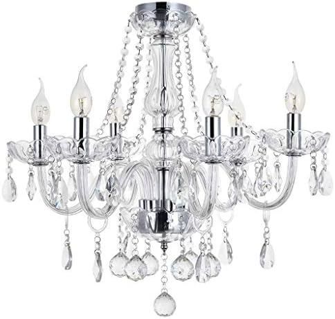 Amazon Com Qin Modern Transparent Crystal Chandelier Candle Light Used In Dining Room Living Room Bedroom Staircase Cafe Tools Home Improvement