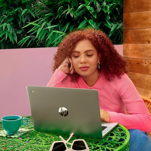 Image of HP Chromebook 14 Laptop (14 inch HD, Intel 4-Core Celeron N4120, 4GB RAM, 64GB eMMC + 64GB SD Card) for Home, Students, Light Weight, Long Battery Life, Webcam, Wi-Fi, IST HUB, Chrome OS (Renewed)