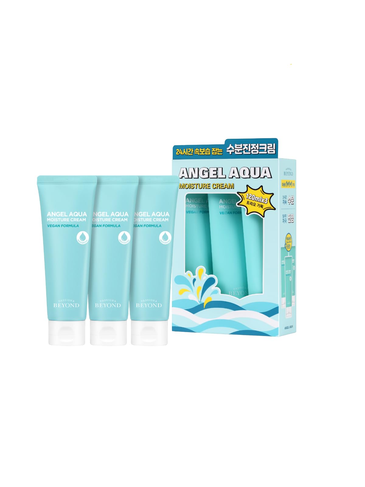 PASSION & BEYOND Angel Aqua Moisture Cream Nemlendirici Yüz Kremi Hyaluronik Asit Panthenol 3x120 ml