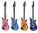Zugar Land Rock Inflatable Mini Guitars (23 Inches) Vinyl. Perfect Party Favor, DJ Dance 80s Rocker (Mini Rock-n-Roll (4 Pack))