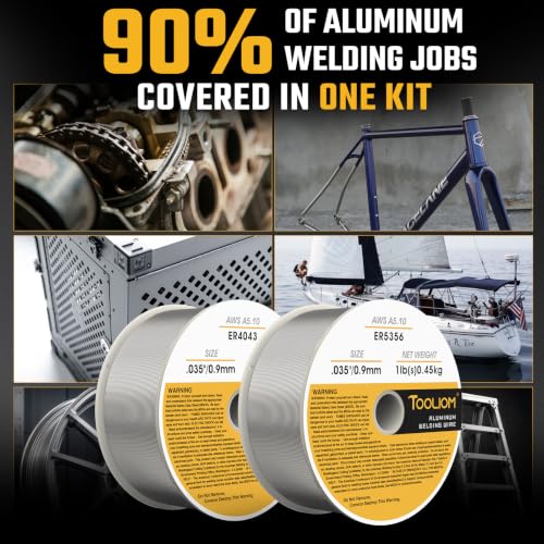 Image of TOOLIOM ER4043 & ER5356 .035 inch Aluminum MIG Welding Wire, 1LB-2PCS | .030 inch size combo, versatile aluminum kit