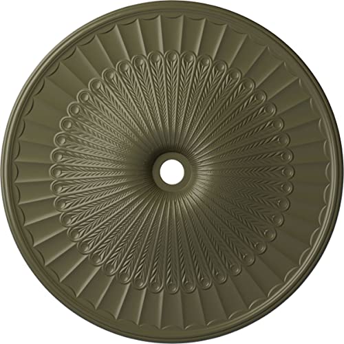 Ekena Millwork CM51GLPTF Galveston Ceiling Medallion, 51"OD x 3 5/8"ID x 3 3/8"P, Hand-Painted Painted Turtle