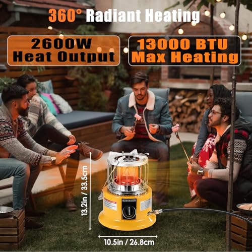MOZODAWN 2-in-1 Propane Heater & Stove