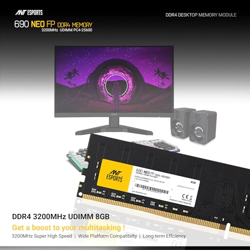 Ant Esports 690 NEO FP 8GB (1 * 8GB) DDR4 3200 MHz CL 24-22-22-52 288-Pin U-DIMM Desktop Memory - AE8GD4U32M16C - Image 3
