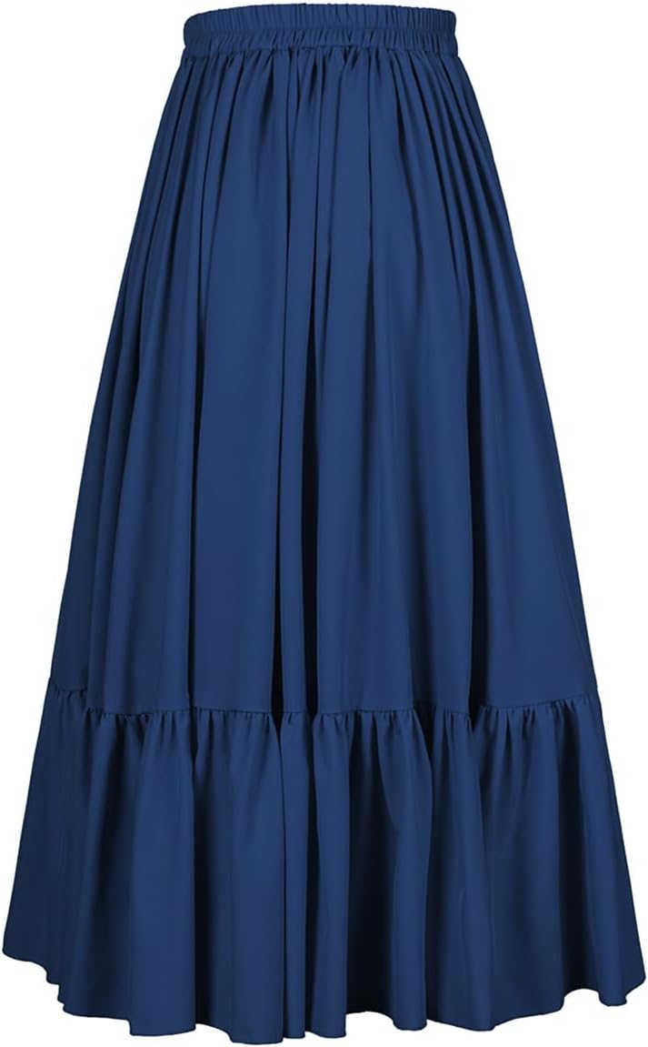 Women's Steampunk Pirate Skirt Victorian Renaissance High-Low Skirt - Image 3