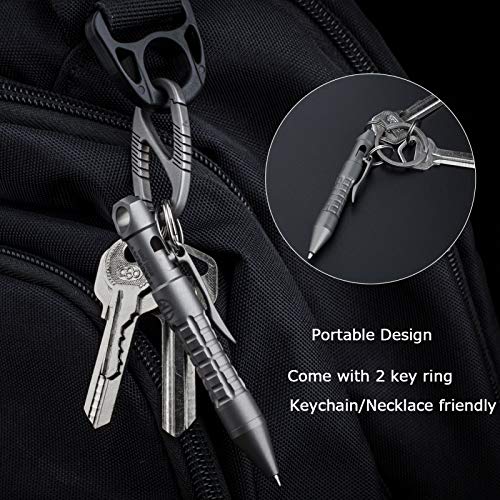 Tisur Small Ballpoint Pens, Titanium Bolt Action Pen Edc Pocket Pen Signature Pen Pocket Pen (Clip Style/88Mm) #TOP6