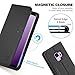 SHIELDON Galaxy S9 Case, Genuine Leather Premium Galaxy S9 Wallet Case Folio Cover Stand Feature with Credit Card Slots Full Protection Case Compatible with Galaxy S9 5.8 Inch - Black