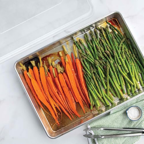 Nordic Ware Extra Large High-Sided Baking Pan, 21.1 x 15 x 2 inches, XL Big baking pan Natural Uncoated Aluminum, Reinforced Steel Rim Prevents Warping, Big Batch with Lid by Nordic Ware - Image 6