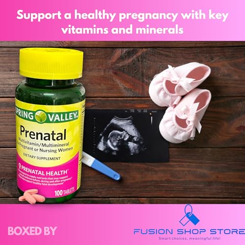 Image of Prenatal Vitamins- Multivitamin Multimineral for Pregnant and Nursing Women Supplement Tablets 100 Ct, Boxed By Fusion Shop Store