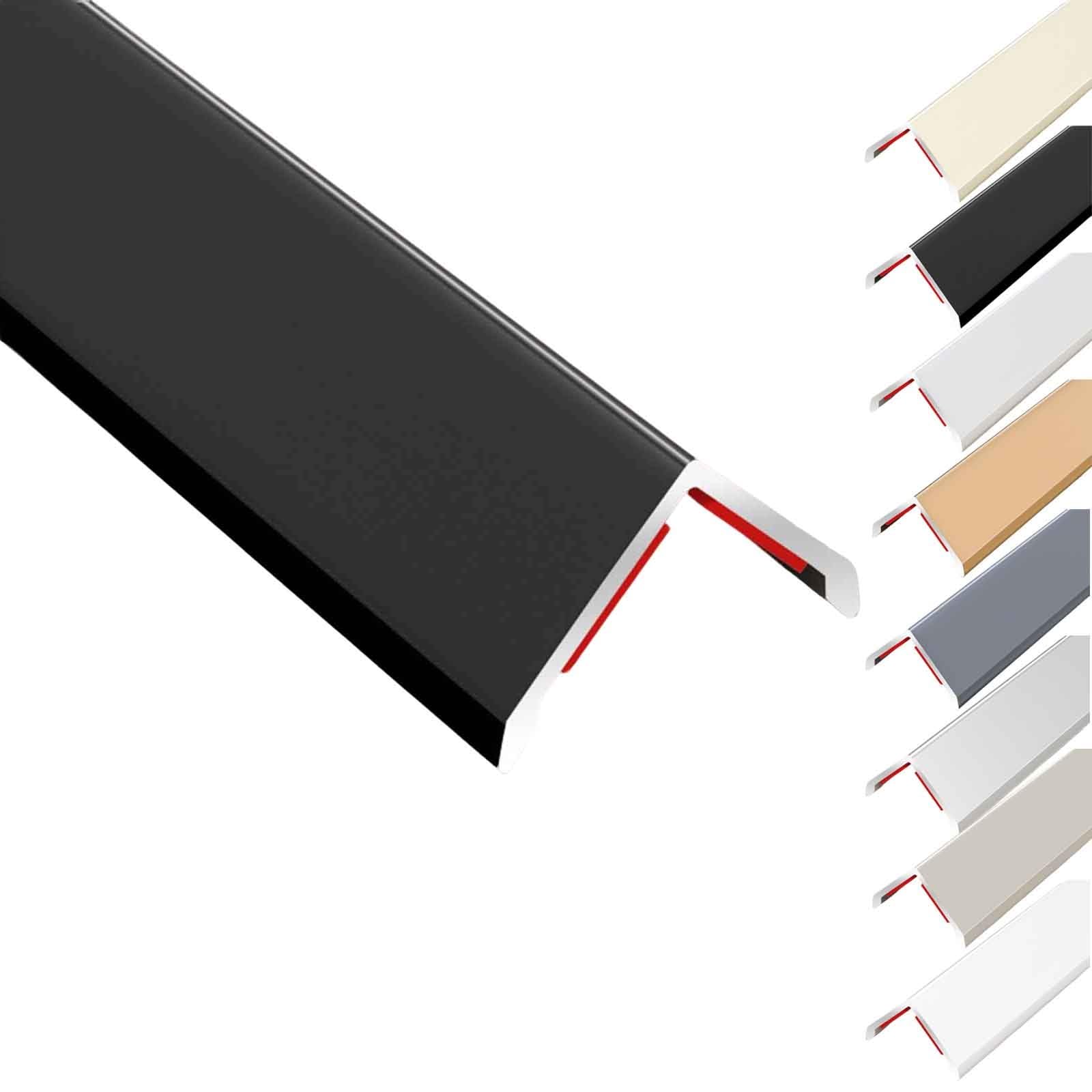 Aluminium Wall Corner Protector, Self Adhesive Metal Edge Guard, L Molding Corner Guards With 90° Angle For Wall Door Frame Cabinet Baseboard Protection And Decoration(Black,2.5x110cm)