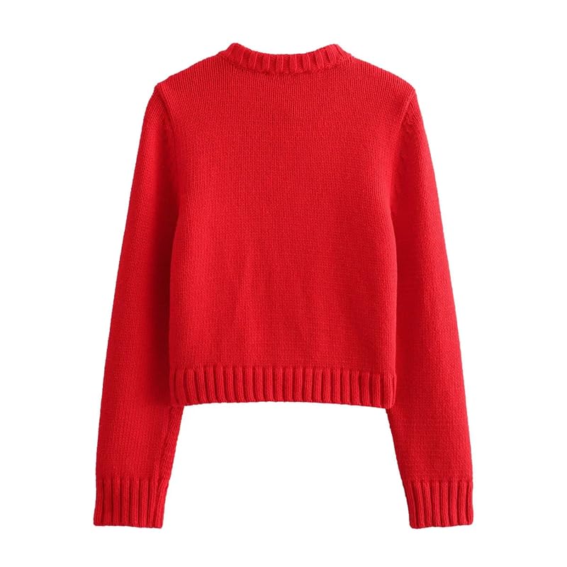 REHJJDFD Women's Knit Tank Top Pocket Sweater Jacket Solid O Neck Long Sleeve Casual Outwear3