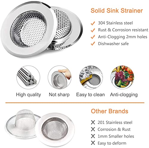 image for Ditind Drain Hair Catcher, 4 Pack, Shower Drain Cover for Bathtub, Kit