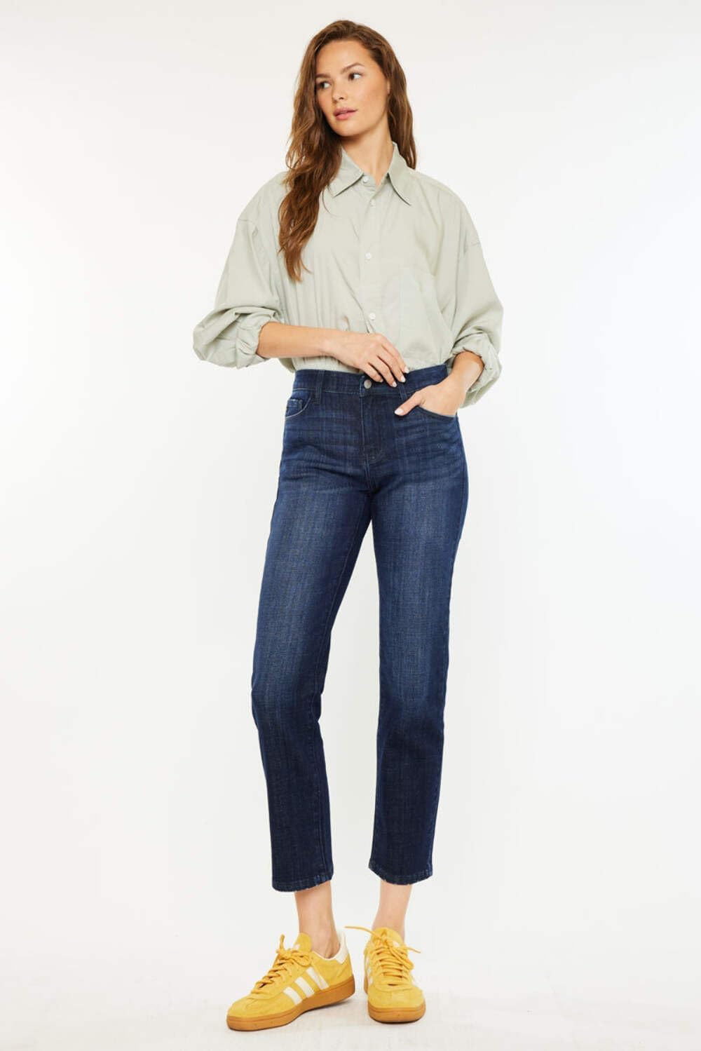 SALT TREE Kancan - Delvey Mid Rise Boyfriend Jeans - Essential, KC20080D