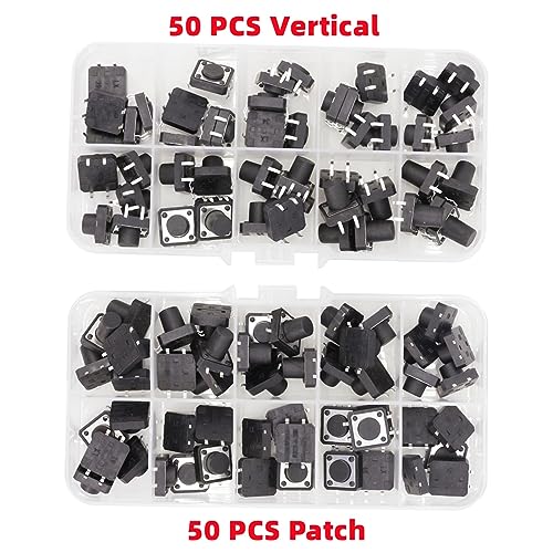Kit de interruptor táctil de 12x12 mm con 50 unidades de micro interruptores SMD tipo patch 2