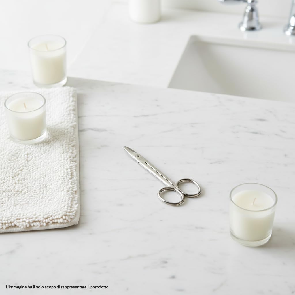 Baruffaldi 202 - Forbici per Unghie, in Acciaio - Pedicure - con Custodia Protettiva - forbicina per unghie piedi - forbici per unghie spesse - forbici robuste - Made in Italy