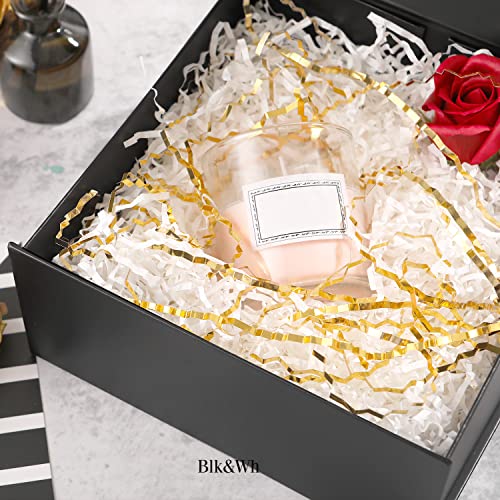 Blk&Wh Gift Box 7.5X7.5X3 Inches, Gift Box With Lid, Black Gift Box, Groomsman Box, Collapsible Gift Box With Magnetic Lid (Matte Black) #TOP1