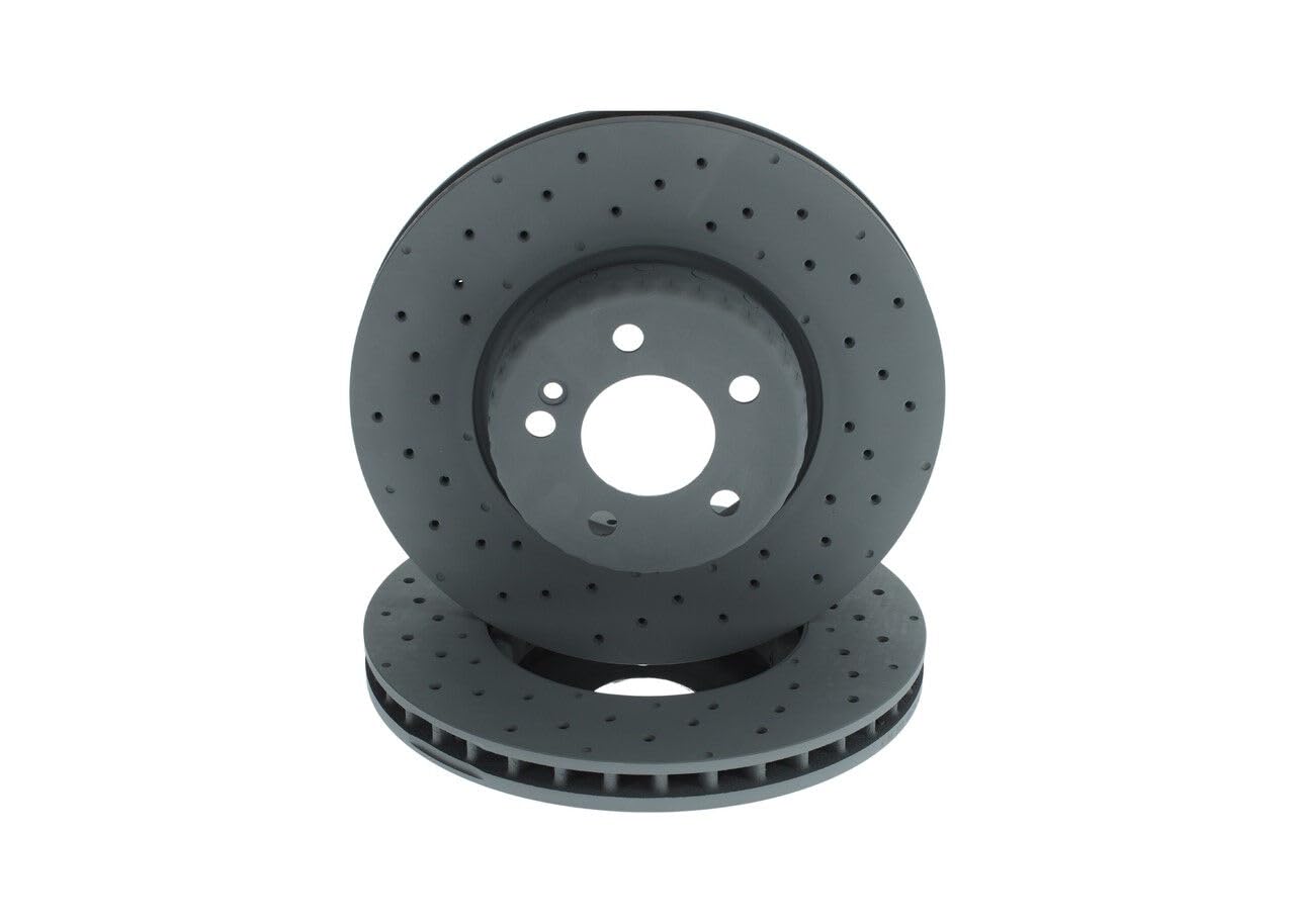 2x BOSCH Disco de freno Delantero Ø318mm Altura: 62,5mm Espesor: 30mm Corona de Agujeros - Ø: 112mm perforado disco de freno de dos piezas ventilado 0 986 479 H37 Compatible con MERCEDES-BENZ