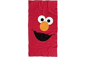 LOGOVISION Sesame Street Elmo Face Officially Licensed Beach Towel 30" X 60"