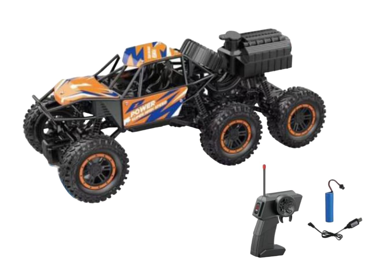 Magicwand R/C 1:14 Scale 6 Wheel Racing High Speed 25 Km/H Rock Monster Car【Multi-Colored】 with Gun Pistol Remote & Flames Spray Function【Pack of 1】 (B0DG1XWG2M) Amazon Price History, Amazon Price Tracker