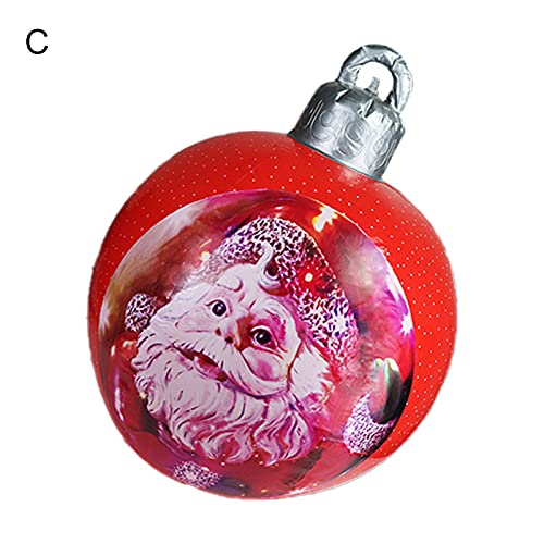 Kerst PVC opblaasbare speelgoed bal met inflator, elastische scheurbestendige kerstballen ornament, aantrekkelijke Xmas… - Image 4