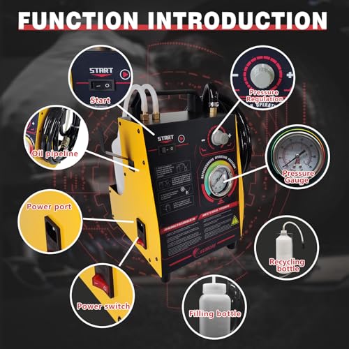 KUMORE Electric Brake Bleeder 110V Power Automatic Brake Fluid Bleeder Machine with Adjustable Pressure, Includes One Set Universal Adapter Fits for 99% Vehicles, One-Person Operation by KUMORE - Image 4
