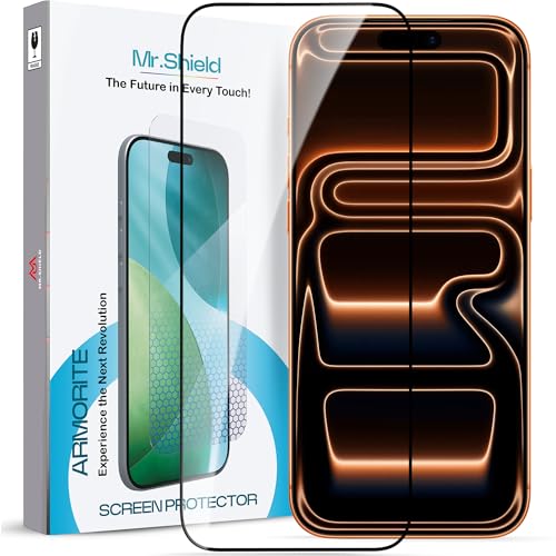 Image of Mr.Shield Screen Protector Tempered Glass for iPhone 17 Pro Max - 9H Hardness Screen Guard, HD Clear [1 Pack]