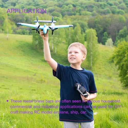 Dmiotech MIF240514ME000199EU 10 Pack 2.2Mm X 150Mm Brass Rods,Solid Round Brass Rod For Diy Craft Brass Welding Rods Lathe Bar Stock For Drift Punches Shaft Model Plane Ship Car thumb #1