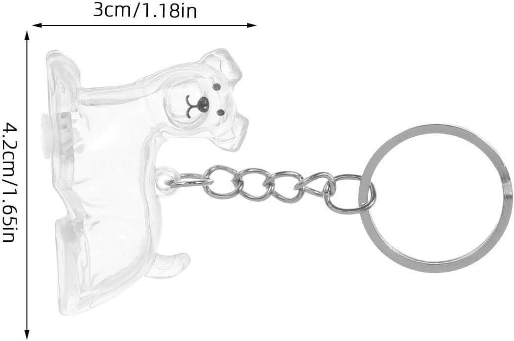 BESTonZON 4pcs PET Hair Keepsake Box Keychain Bag Charm Memorial Pendant image 2