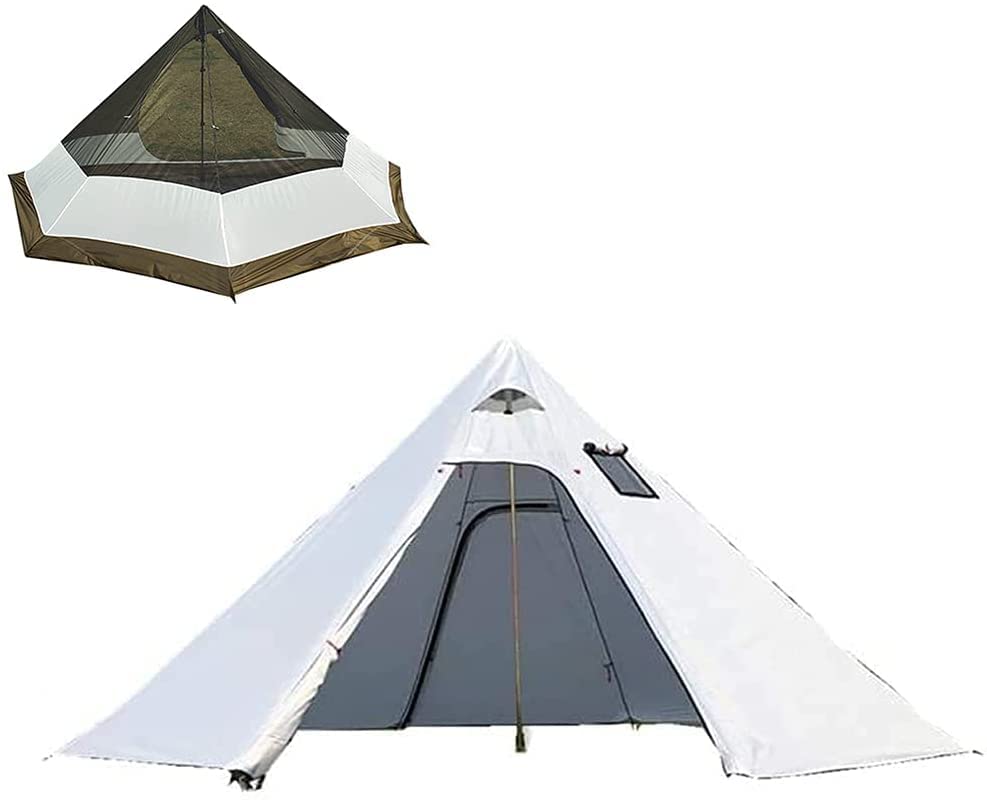 Outdoor Canvas Tent, 4 Season Camping Pyramid Tipi Tent Lightweight Teepee  Hot Tent for Party Hunting Backpacking Hiking Family W/Stove Jack :  Amazon.ca: Sports u0026 Outdoors