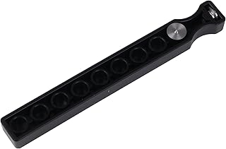 Yibuy Bass Drum Head Port Punch Tool Adjustable 2-10" Hole 139x17x12mm Black